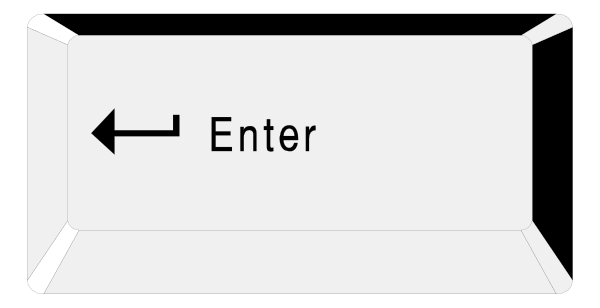 The image shows a computer mouse cursor pointing to an arrow on a webpage that says "enter."