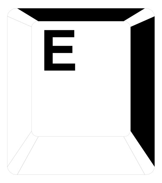 The image shows a white cardboard box with an "E" on it against a black background.