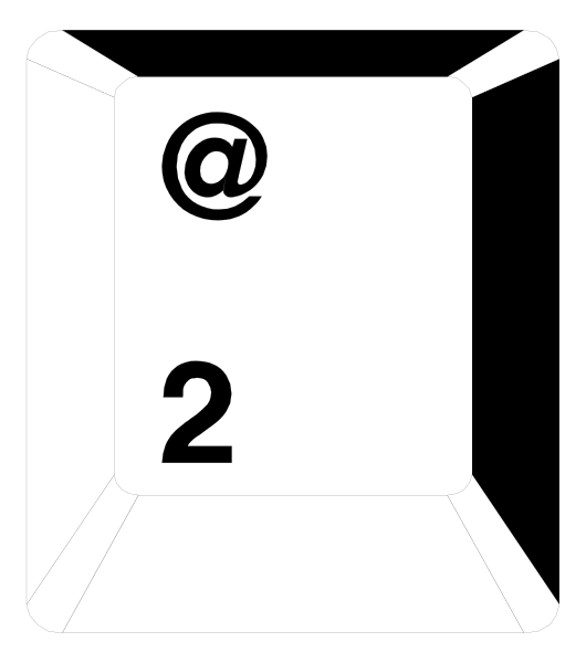 The image shows a white cardboard box with an open flap on top displaying two numbers "2" and "@".