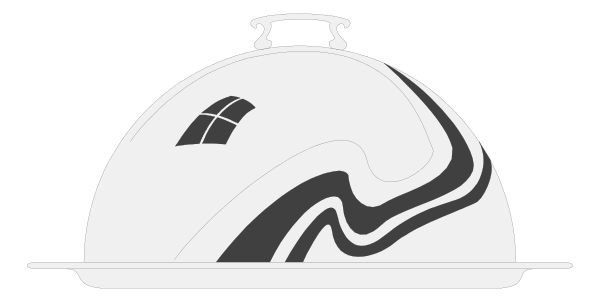 The image shows a black and white illustration of an oven with its door open on top of which is placed what appears to be food in foil wrapping inside it; above this scene there's text that reads "THE BEST PIZZA IN TOWN" indicating the name or slogan for a pizza business.