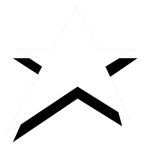 The image shows a white star on top of another black square with text that reads "HYPEBEAST."
