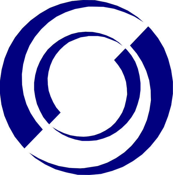 The image shows a blue circle with two overlapping circles inside it on top of another larger blue background.