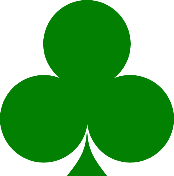 The image shows two shamrocks with a white background; there's no text present within this clip-art graphic.