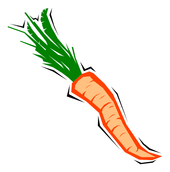 The image shows a single carrot with green leaves attached to it against a black background.