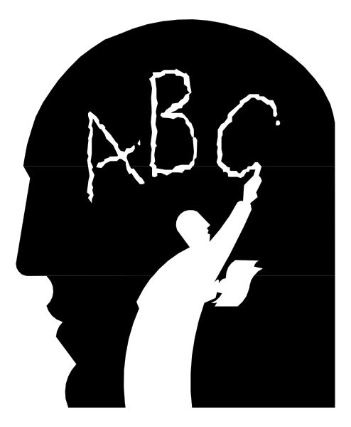 The image shows a black square with white lines creating an abstract pattern against a gray background.