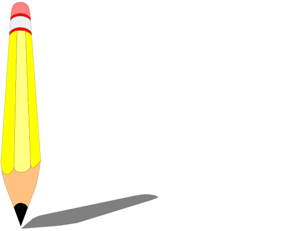 The image shows a black background with two yellow pencils on top of it at an angle pointing towards each other; there is no text present in this clip-art illustration.