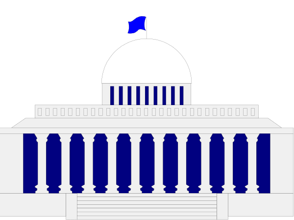 The image shows a pixelated representation of an ancient Greek temple with columns on either side leading up to it under what appears to be night sky backgrounds in shades of blue and black.