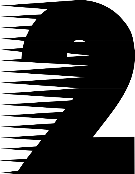 The image shows a black and white striped pattern with no discernible content within it.