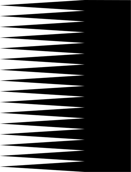The image shows a black and white striped pattern with no discernible content within it.