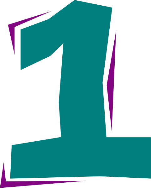 The image shows a graphic with an illustration of number 1 on it against a dark background. There is also some text that reads "GOTHAM" in purple letters at the top left corner. Additionally, there's another piece of text below the number which appears to be stylized and colorful but not clearly legible due to its small size within this image.