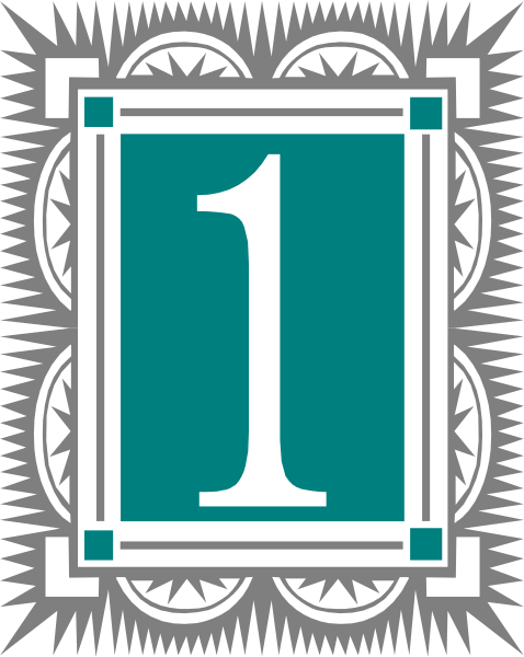 The image shows a graphic of an open book with pages numbered "1" on top right corner against white background.