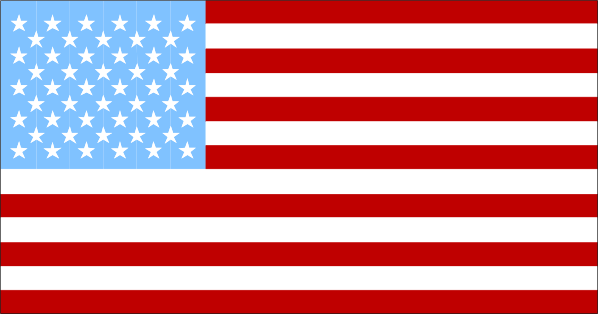 The flag of the United States with a folded American Flag on top of it.