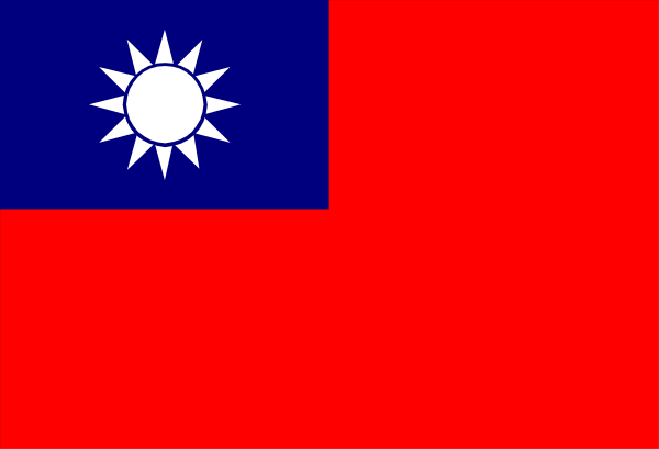 The flag of Mongolia with a red stripe on top right corner.