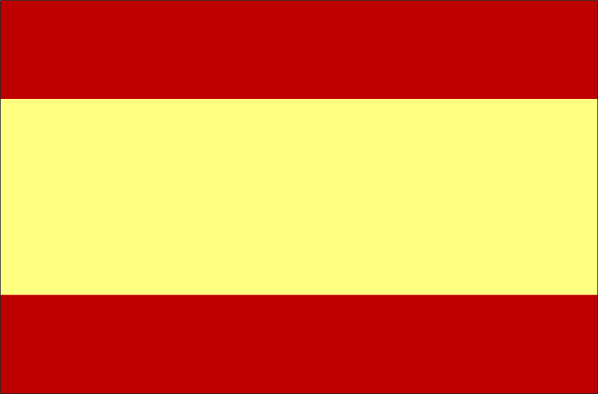 The image shows a red rectangular object with yellow stripes on it against a gray background.