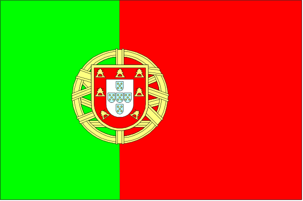 The flag of Portugal with a green overlay on it.