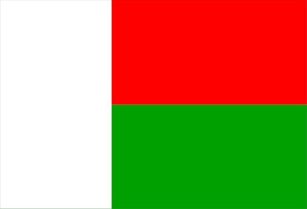 The image shows a red square with white borders next to another green rectangle that has black stripes on it within what appears to be an abstract composition resembling a digital display of some sort.