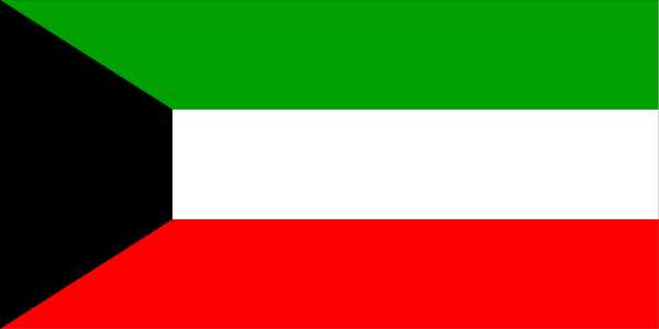 The flag of Kenya with a green stripe on top against a gray background.