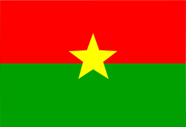 The flag of Cameroon with a red stripe on top right corner is shown next to another smaller rectangular banner in green color that has an African country's name written across it.