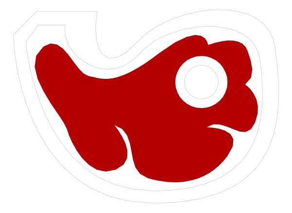 The image shows a red heart with an eye inside it on top of what appears to be a white background.