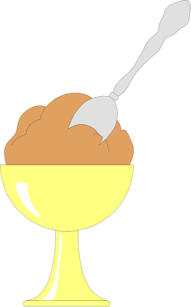 The image shows a cartoon depiction of an Easter egg hunt scene with a golden chalice filled to overflowing at its center, surrounded by two eggs in baskets on either side; there is also smoke rising from one end and emanating outwardly into the air above it.