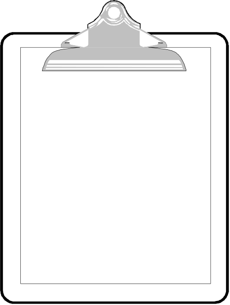 The image shows a whiteboard with black text on it that reads "Clip Art" at the top right corner of an otherwise blank board.