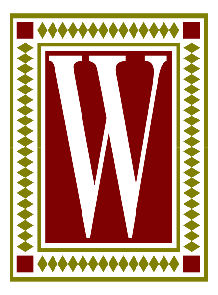 The logo of a company with an 'W' inside it on red background within square border.