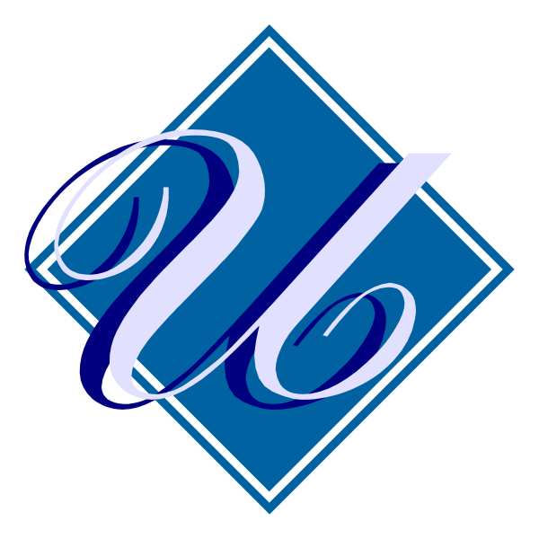 The logo features a stylized letter 'W' with an elegant cursive script above it on top of a blue diamond-shaped background.