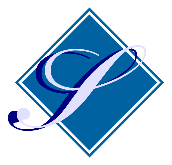 The logo of a company with an abstract design featuring stylized letters "P" and "S".