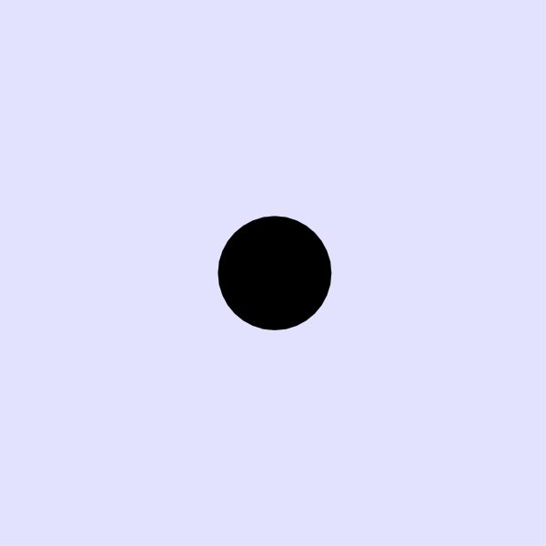 The image shows a simple black dot on an otherwise white background with no other discernible features to provide additional context about its content.