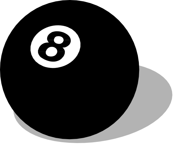 The image shows a black darts logo with white number 8 on it against a dark background. There is also an icon of two overlapping crescent moons in gray to its right side. No other objects, people, animals, actions, or setting details can be confidently identified from this description based solely on the image provided. The focus here is specifically on identifying what's shown within a small clip-art style graphic with limited detail and context.