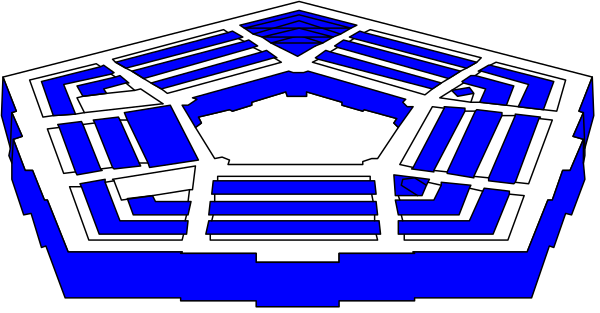 The image shows two puzzle pieces with a blue background that resemble an intricate design inside them; these designs appear to be stylized representations of military bases or camps within what looks like a larger map-like structure, possibly indicating strategic locations for operations in various parts of the world.