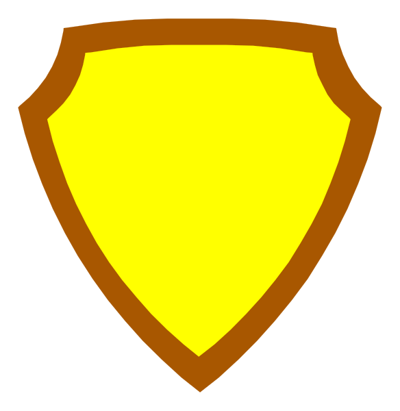 The image shows a shield with an emblem on it against a dark background; there is no text present within this small clip-art graphic.