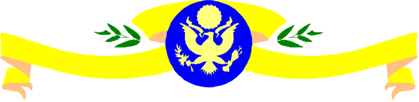 The image shows a banner with two ribbons tied together at an angle; on each side of these ribbons is a small emblem featuring what appears to be stylized representations of birds in flight, and between them there's a shield-like design that includes the silhouette of a bird. The background color behind this banner seems light gray or off white.