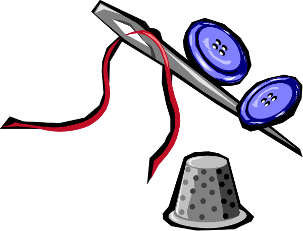 The image shows a cartoon of an unbalanced seesaw with two pins on it; above is a black background featuring what appears to be thread from one pin leading downward towards another pin below in front, and there's also some red string that seems like it could represent yarn or ribbon.