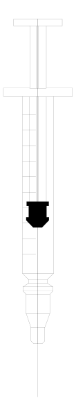 The image shows a pixelated representation of two vertical columns with horizontal lines between them against a grey background.