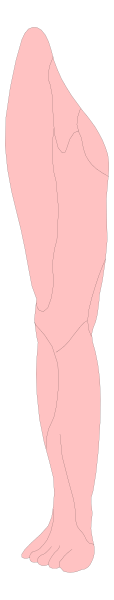 The image shows a person standing between two vertical lines with their back to us; it is stylized as clip-art.