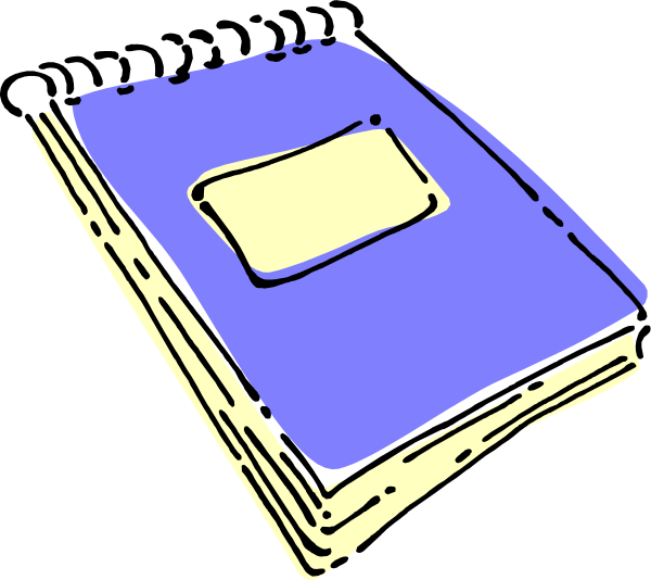 The image shows a blue book with several pages stacked on top of each other against a white background.