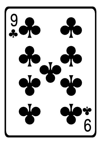 The card shows a royal flush of spades with four aces and an eight on top.