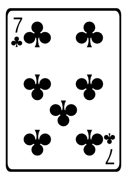 The card shows a royal flush of spades with hearts as backdrop on it.
