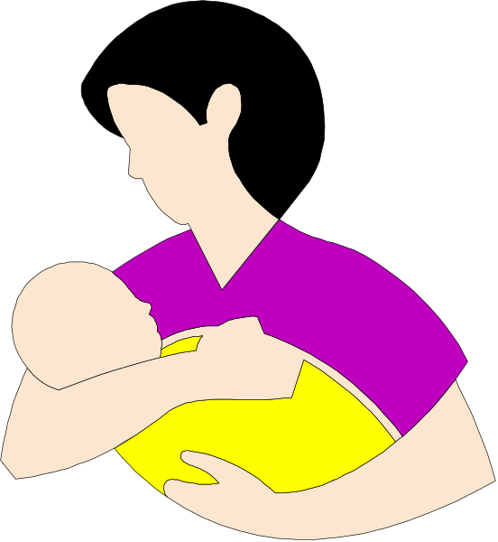 The image shows a woman holding two babies; she appears to be multitasking between caring for both infants simultaneously in different settings: one baby is being held by her while standing outside during daylight hours, and another baby is inside with her at nighttime.