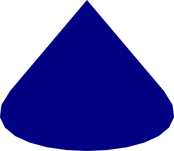 The image shows a blue drop shape with two smaller shapes inside it on top of each other against a white background.