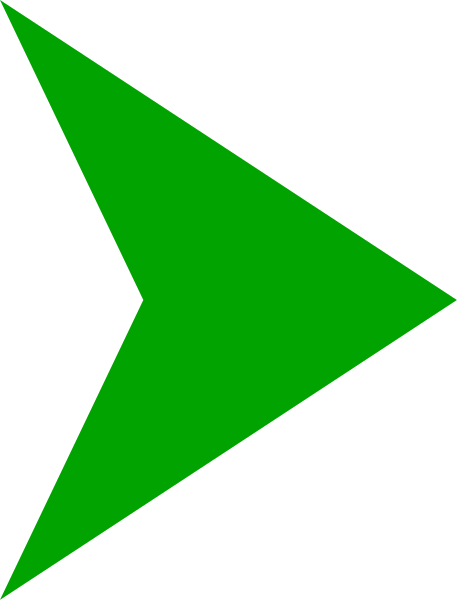The image shows a green arrow pointing to its right with an overlaid black stripe pattern across it against a gray background.
