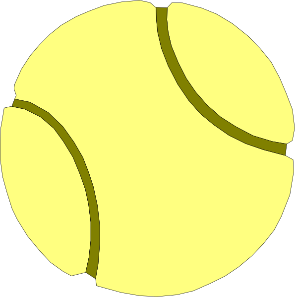 The images show a tennis ball with two different shades of yellow on it: 1) A lighter shade for half of its surface area; 2) Darker shade covering another portion of its surface area, creating an illusion that one side is larger than the other due to perspective and lighting differences. This creates a visual trick where part of the ball appears smaller or farther away from viewpoint because it's in shadow while the lighter-colored section looks closer and brighter.
