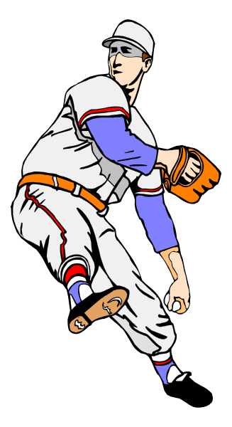 The image shows a baseball player wearing a white uniform with red lettering on his chest, holding a bat over his shoulder while standing in front of home plate during what appears to be an at-bat stance.