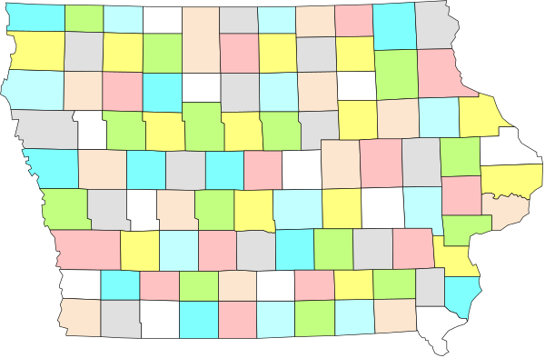 The map shows a stylized representation of an area with various colored blocks representing different regions within it; there is no text present in this image to provide additional information about its content.