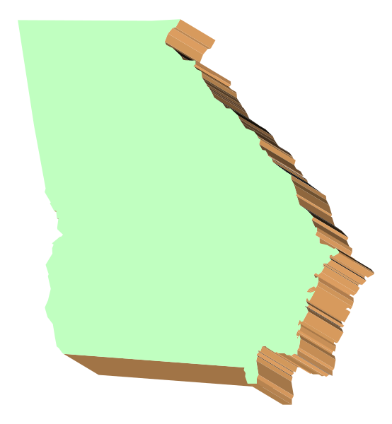 The image shows a stylized map of Alabama with its borders intact but without any internal details such as cities or geographical features.