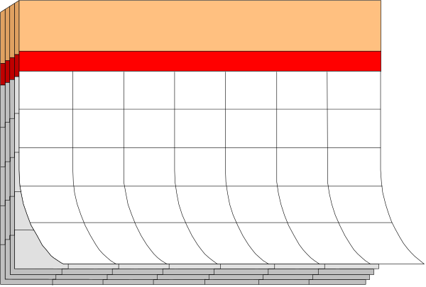 The image shows a calendar with days of different lengths visible on its sides; it is displayed against an orange background that resembles brickwork.