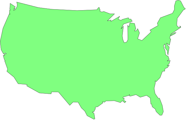 The image shows a stylized map of the United States with states highlighted by color; it is presented as an overlay on top of another layer that appears to be showing some sort of data visualization in shades of green and yellow, possibly representing population density or similar metrics across different regions within each state.