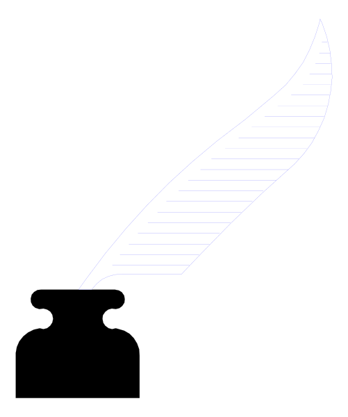 The image shows a black silhouette of an object with white lines indicating its shape against a gray background on the left side; there is also another smaller inset picture showing what appears to be a similar item, but it's not clear enough for me to describe accurately.