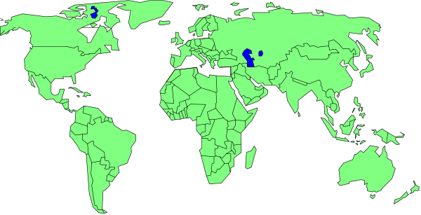 The image shows a world map with countries highlighted by different shades of green; it appears to be an overlay on top of another layer that looks like satellite imagery from space due to its dark background.